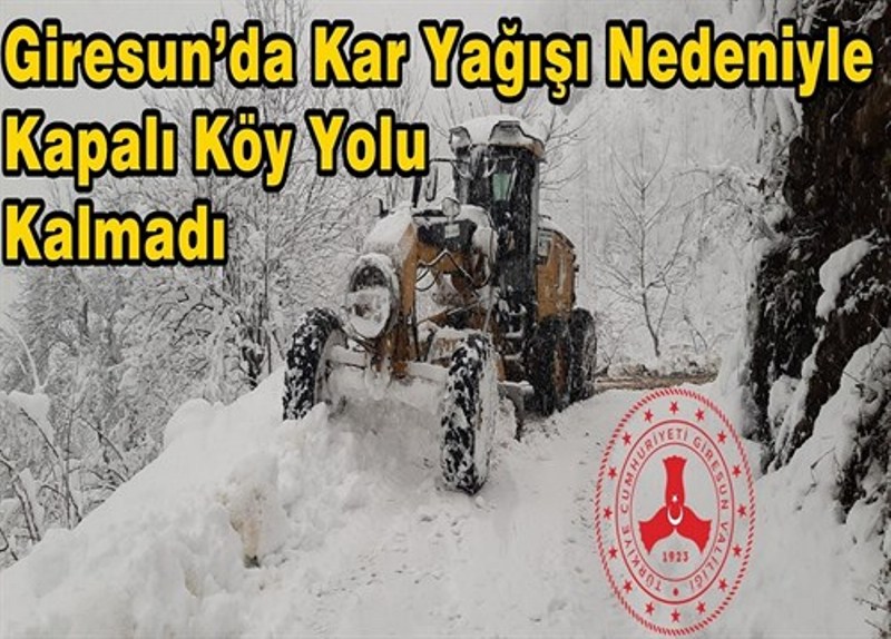 Kar Yağışı Nedeniyle Kapanan Köy Yollarının Tamamı Açıldı
