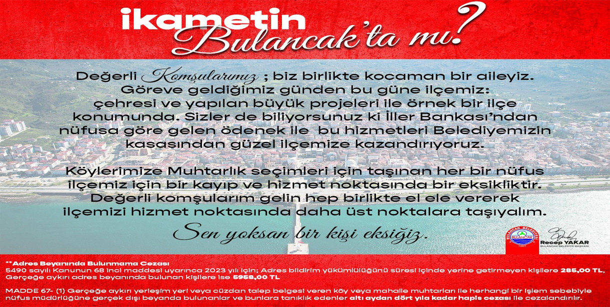İkametini Köylere Taşıyanlara Cezai İşlem Uygulanacak