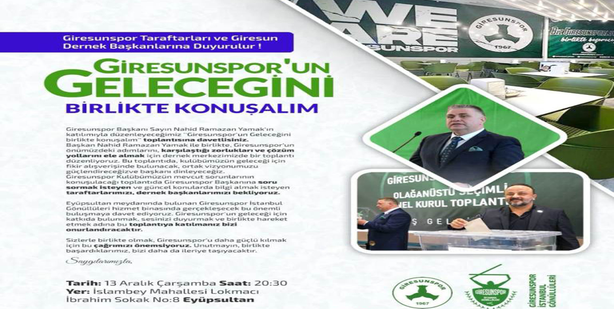 Giresunspor'un Geleceği İstanbul'da Konuşulacak