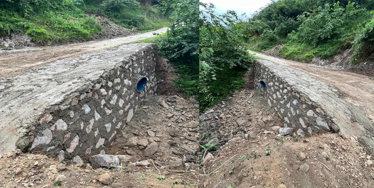 Kuzgun Köyü'nde Kaza Riski Oluşturan Menfez Bir Günde Yenilendi